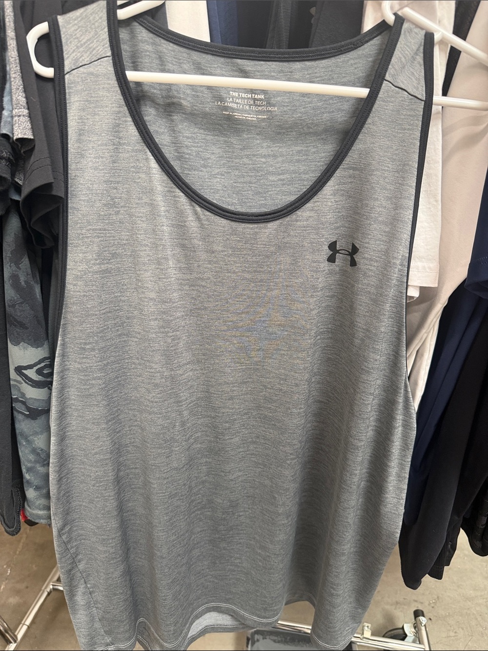 Under Armour Gray Tech Tank with Black Trim